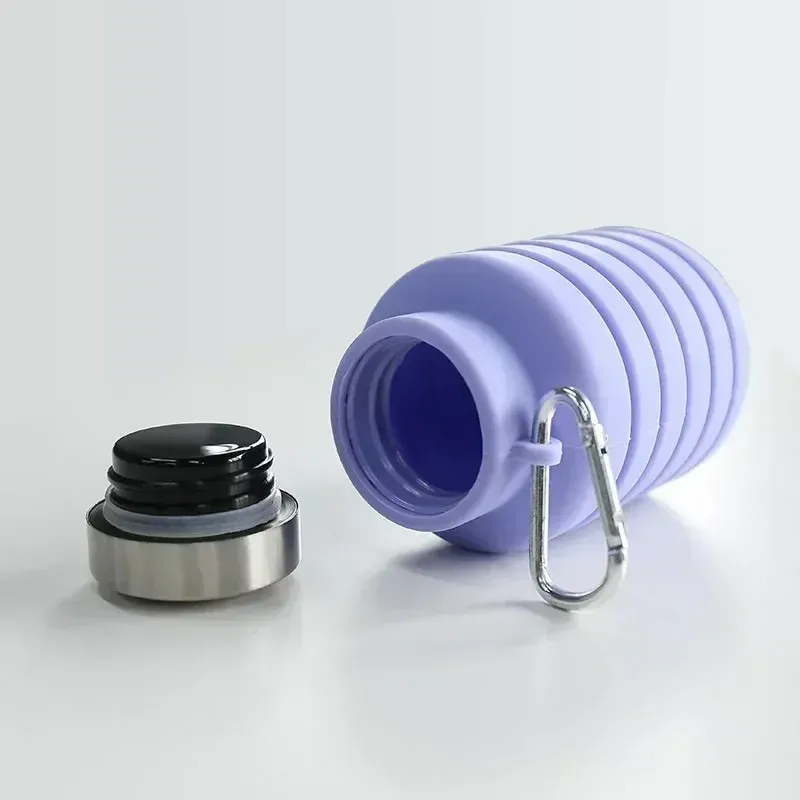 Gourde pliable en silicone, vue de face