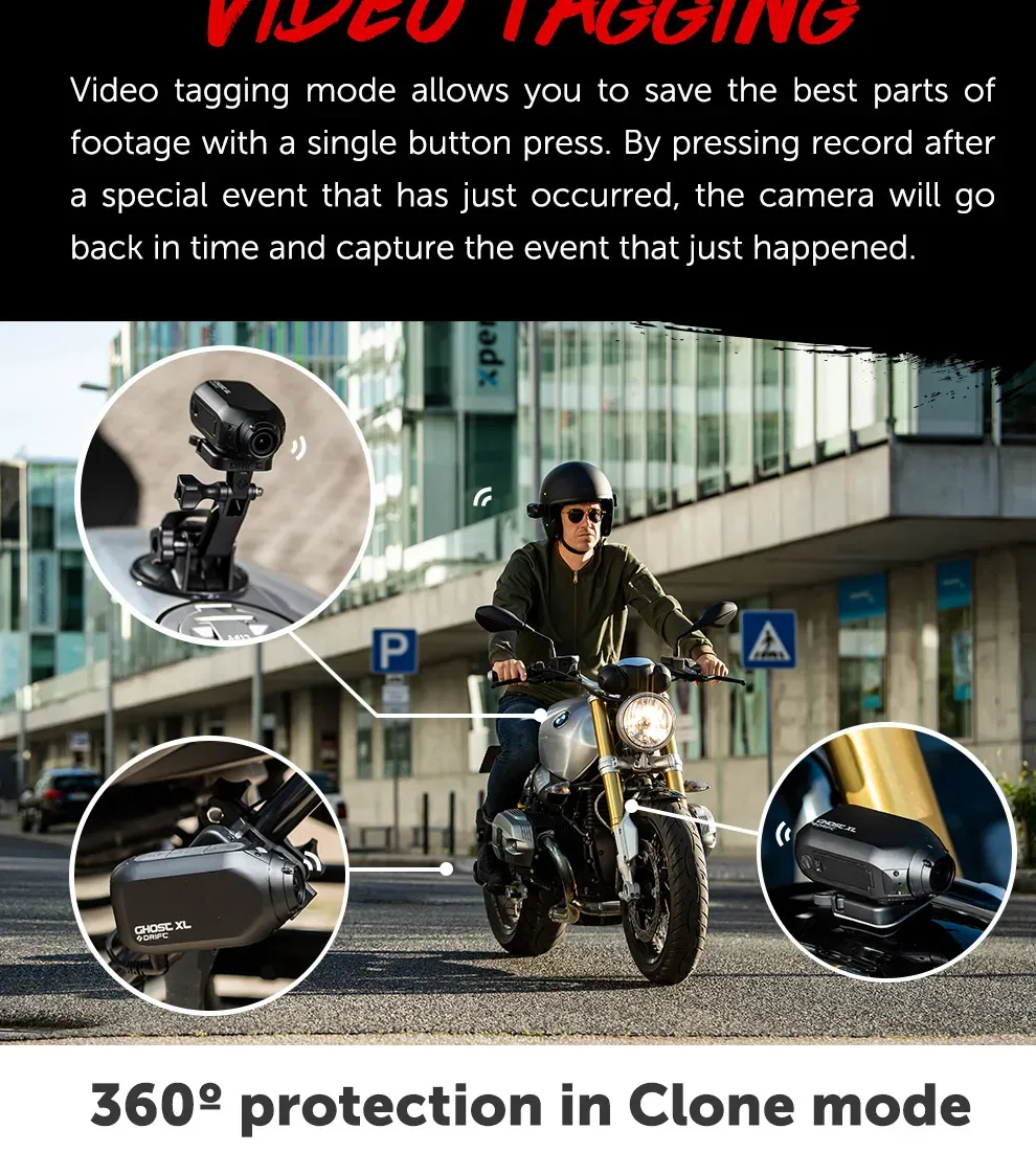 Caméra d'action Drift XL, mode Dash Cam