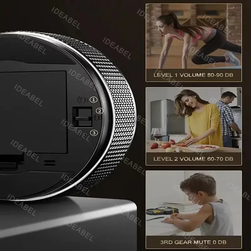 Minuteur de cuisine mécanique magnétique à compte à rebours, pour la cuisine, la douche et l'étude 4