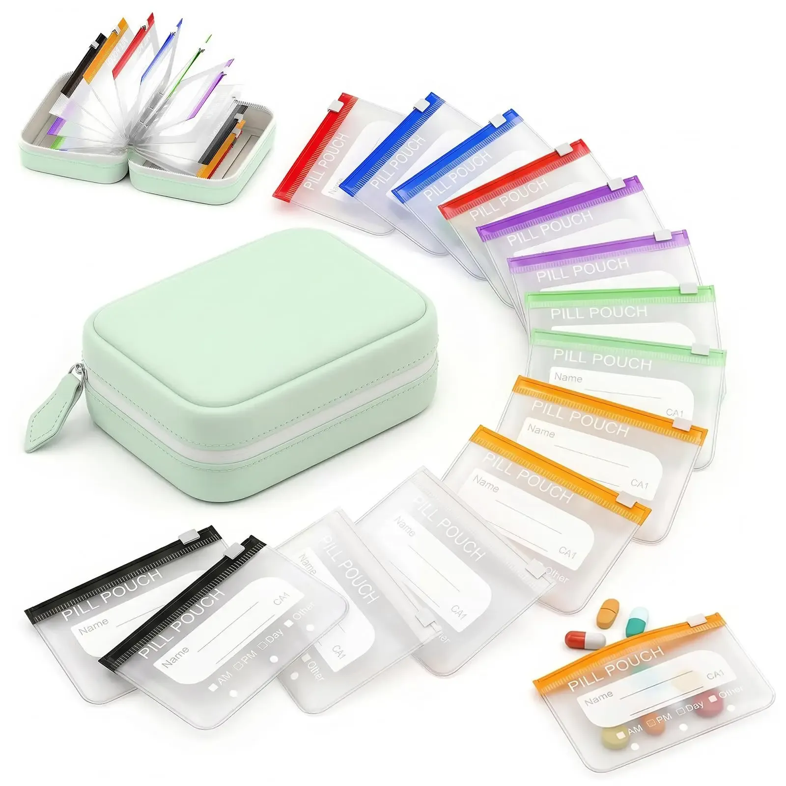 Vue de la pochette de rangement pour médicaments