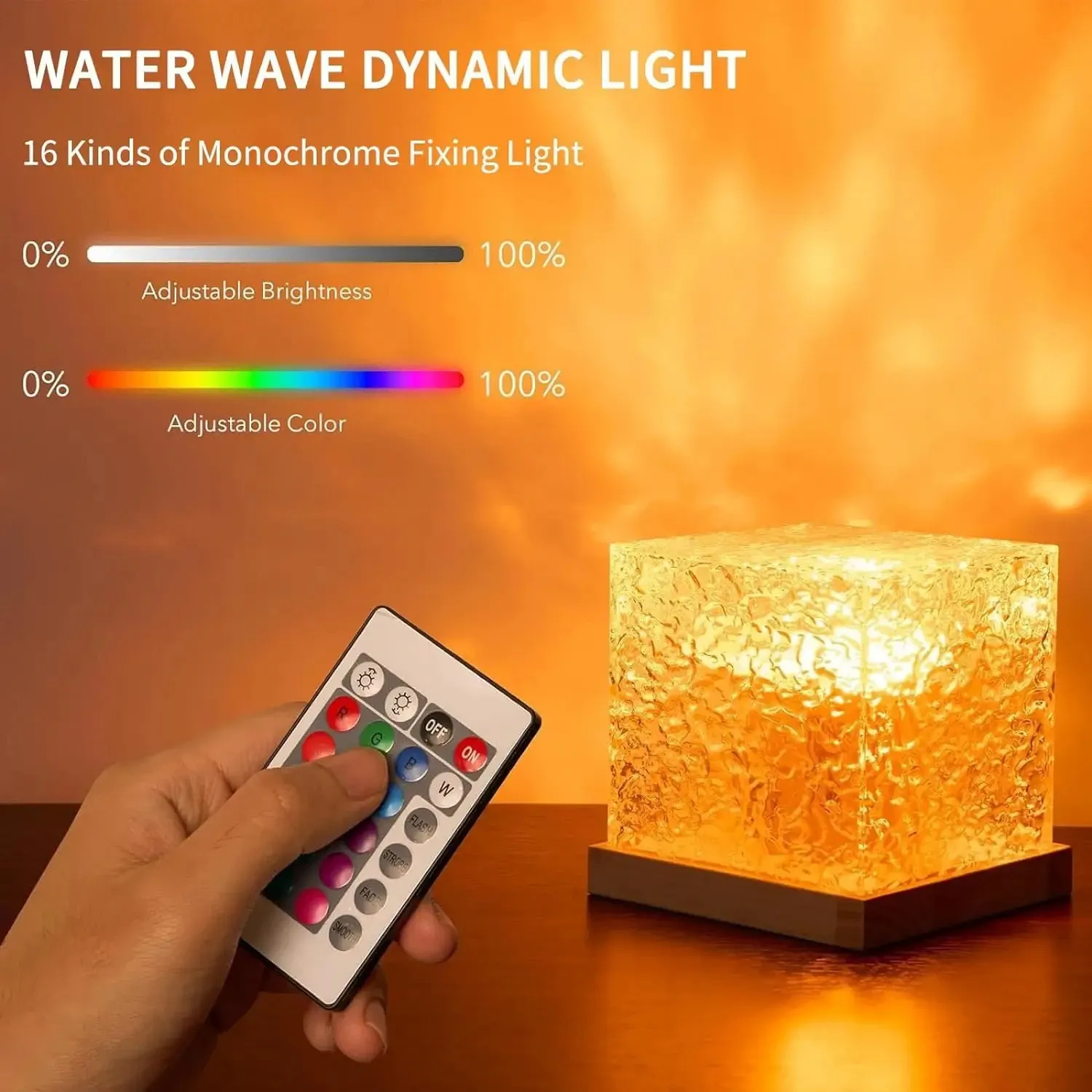 Lampe Aurora allumée dans une chambre