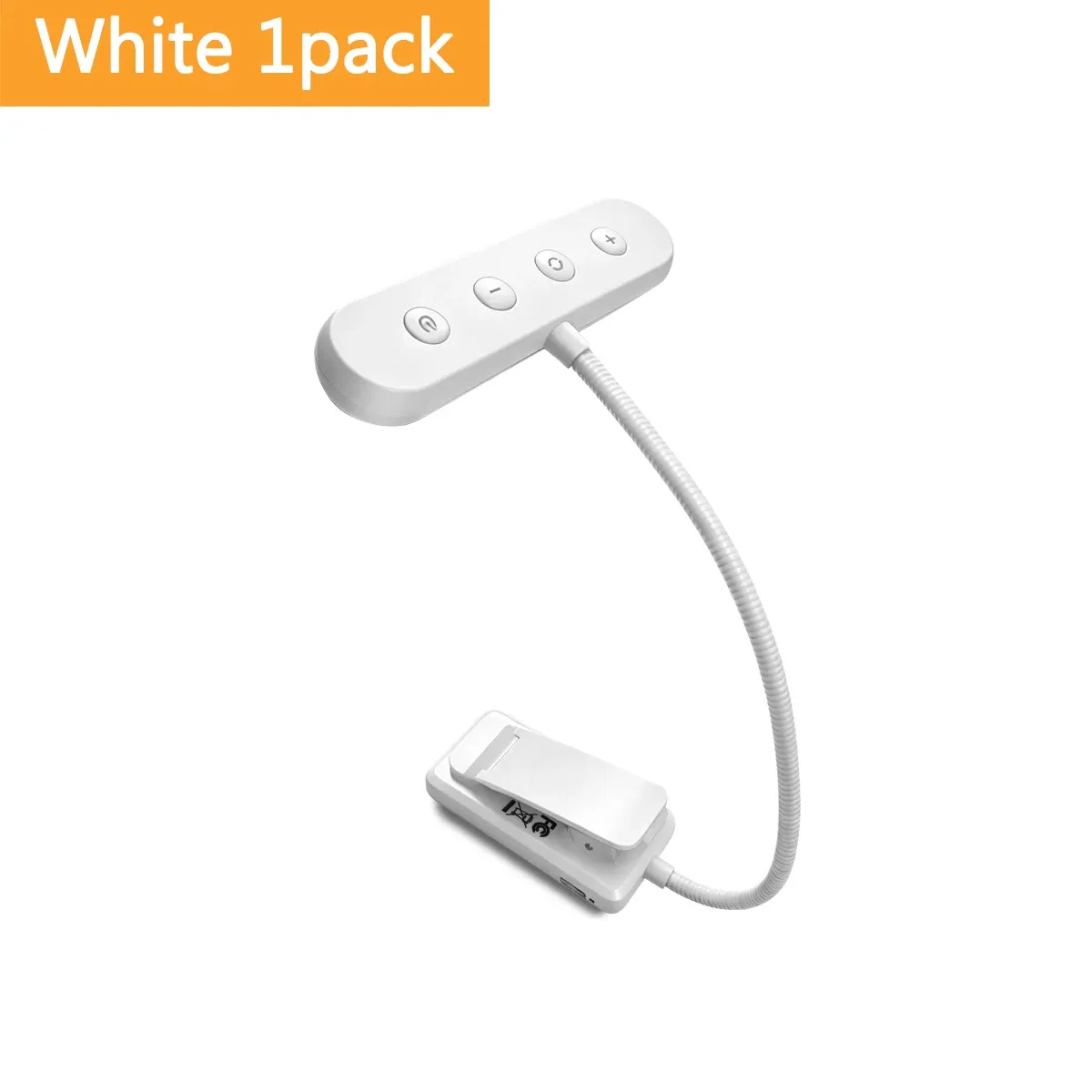 Lampe de lecture à clipser, 12 LED, protection des yeux, 3 couleurs d'éclairage, 10 niveaux de luminosité, rechargeable, longue durée de vie 8