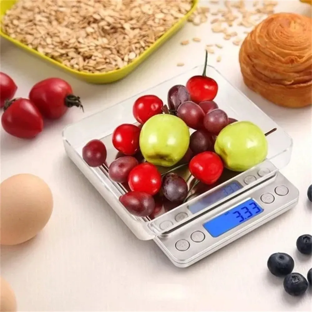 Balance électronique de poche en acier inoxydable, précision 0,1 g, capacité 3000 g 4