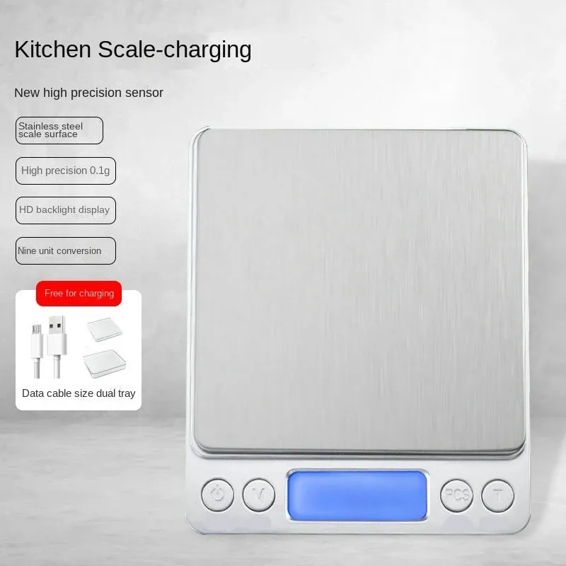 Balance électronique de poche en acier inoxydable, précision 0,1 g, capacité 3000 g 8