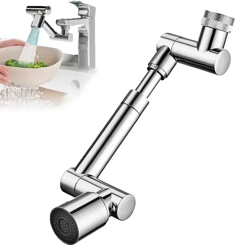 Aérateur de robinet extensible en métal pour cuisine et salle de bain, anti-éclaboussures, à effet bulle et économiseur d'eau 3
