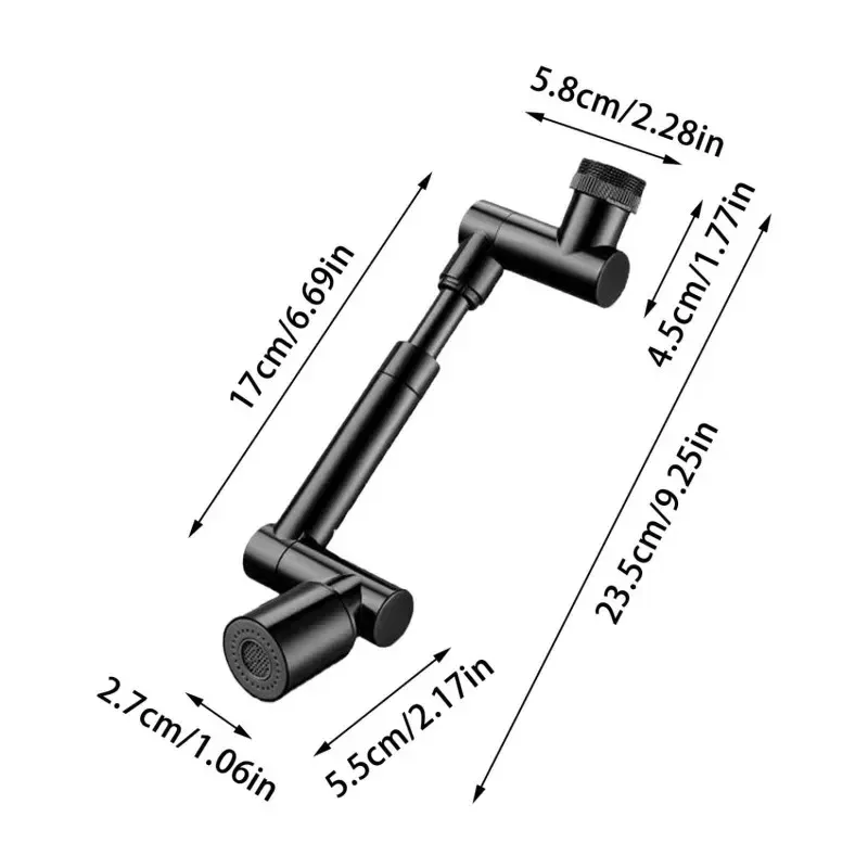Aérateur de robinet extensible en métal pour cuisine et salle de bain, anti-éclaboussures, à effet bulle et économiseur d'eau 6