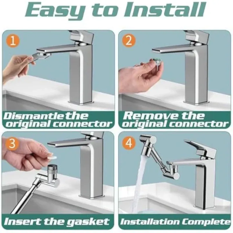 Robinet extensible utilisé dans une salle de bain