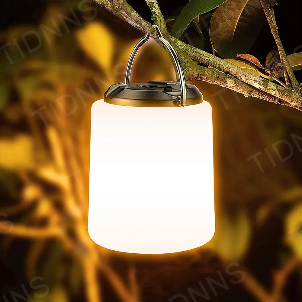 Lanterne LED rechargeable pour camping, lampe à batterie avec lampe de poche intégrée