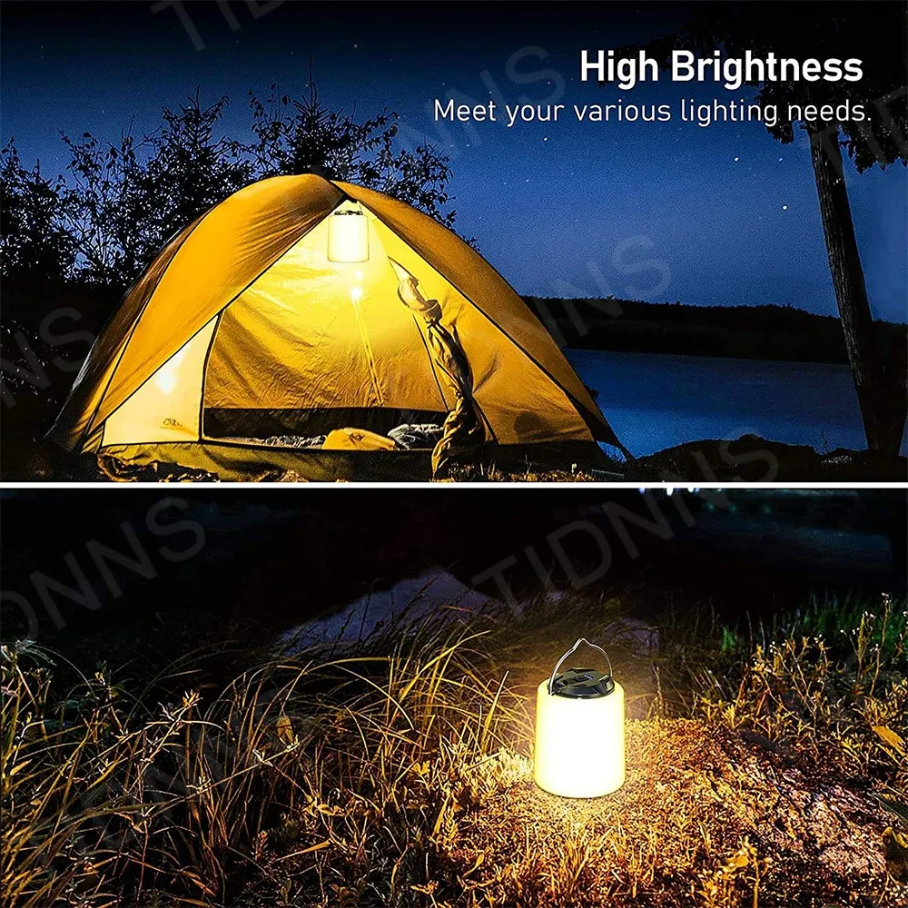 Lanterne LED rechargeable pour camping, lampe à batterie avec lampe de poche intégrée 4