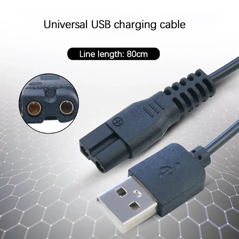 Tondeuse électrique pour animaux de compagnie, rechargeable par USB, avec câble de charge et cordon d'alimentation, compatible C6/C7 - Image 1