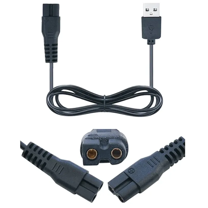 Tondeuse électrique pour animaux de compagnie, rechargeable par USB, avec câble de charge et cordon d'alimentation, compatible C6/C7 6