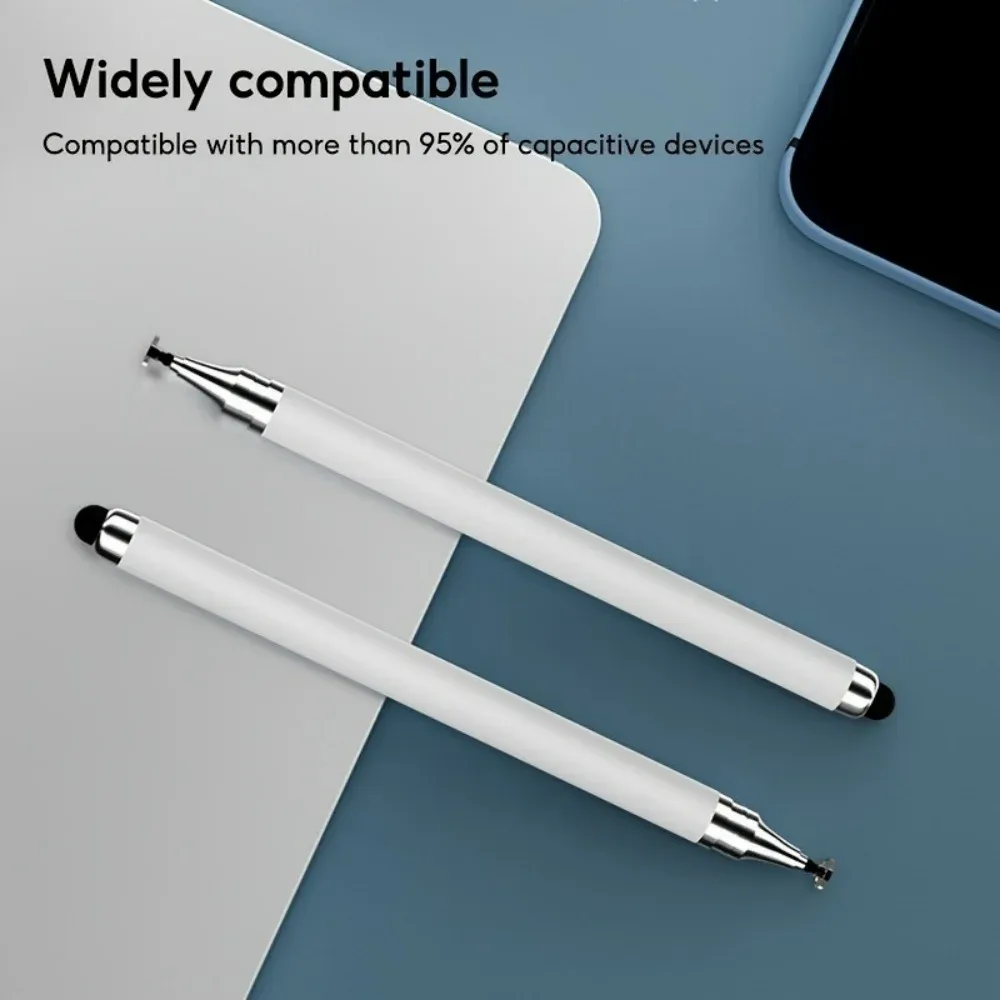 Stylet universel 2 en 1 pour tablette et smartphone Android et iOS, compatible iPad, stylet capacitif pour écran tactile, lot de 2 5