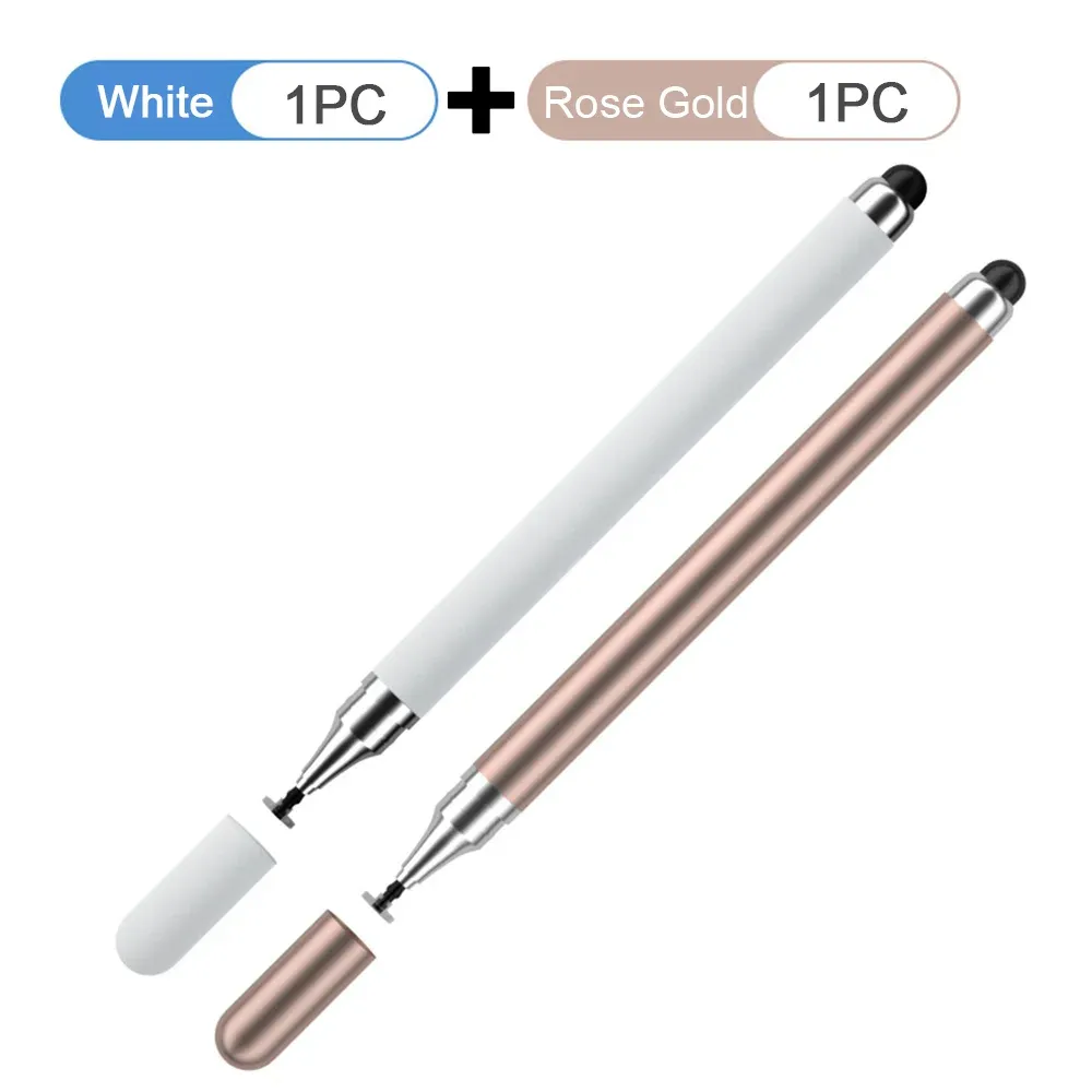 Stylet universel 2 en 1 pour tablette et smartphone Android et iOS, compatible iPad, stylet capacitif pour écran tactile, lot de 2 10