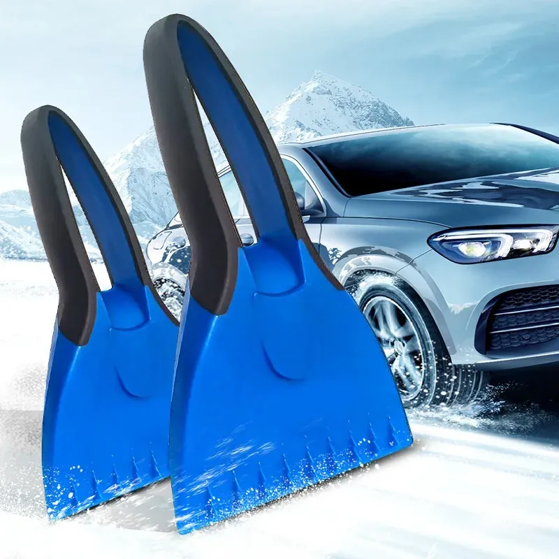 Grattoir à glace en silicone pour voiture, pelle à neige avec poignée souple, outil de déneigement d'hiver, accessoire automobile - Image 1