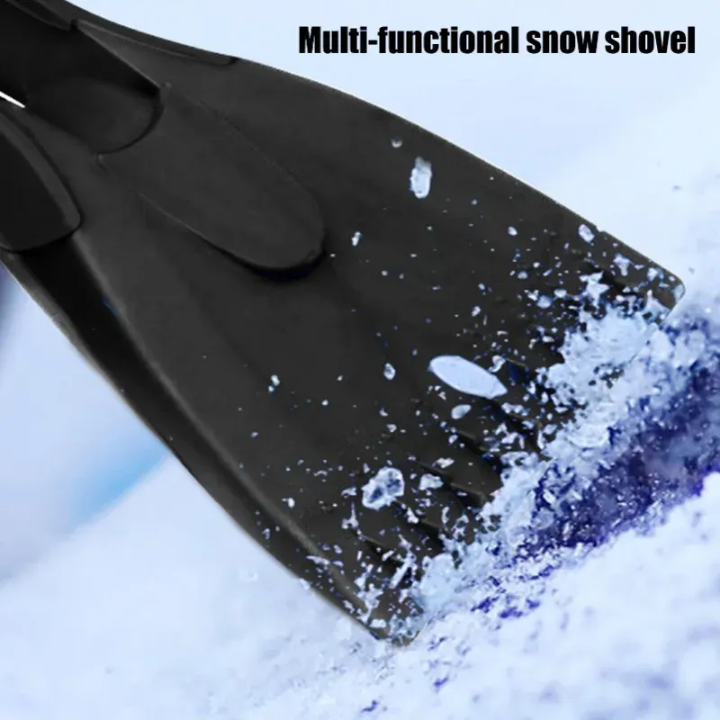 Grattoir à glace en silicone pour voiture, pelle à neige avec poignée souple, outil de déneigement d'hiver, accessoire automobile 4