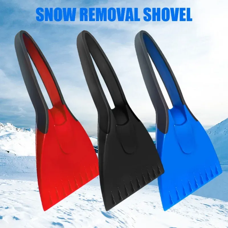 Grattoir à glace en silicone pour voiture, pelle à neige avec poignée souple, outil de déneigement d'hiver, accessoire automobile 5