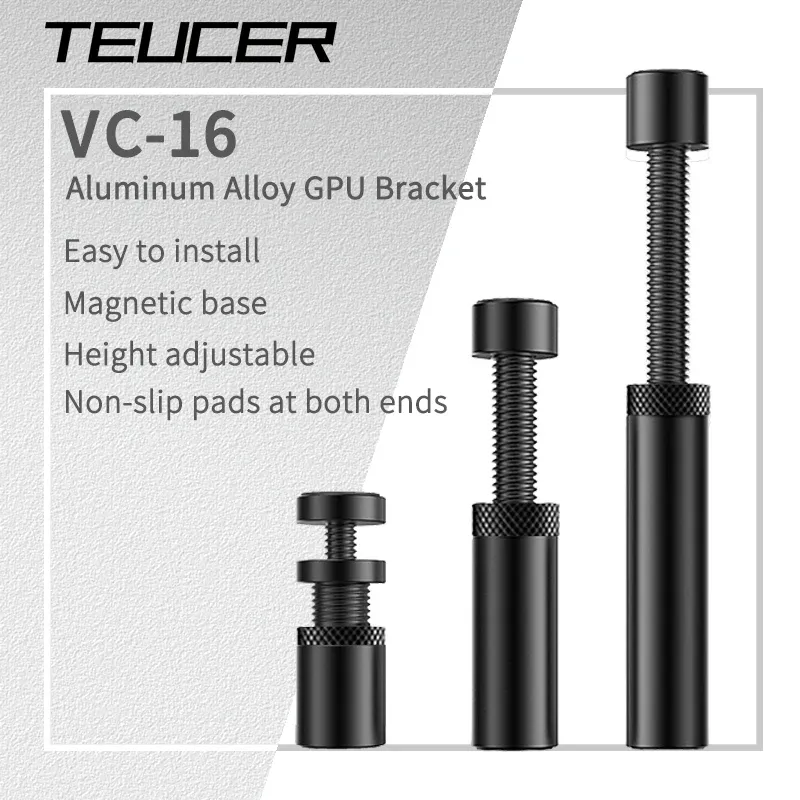 Support vertical GPU télescopique rotatif TEUCER VC-16 avec fixation magnétique