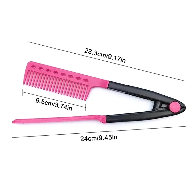 Brosse lissante de type V avec peigne naturel pour hommes et femmes 6