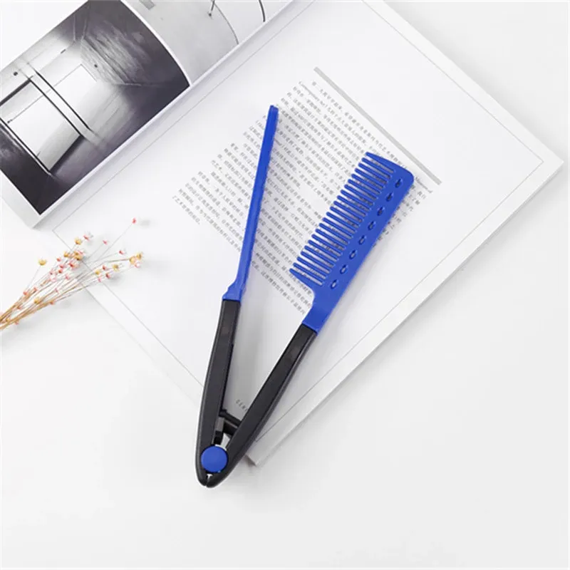 Brosse lissante de type V avec peigne naturel pour hommes et femmes 11