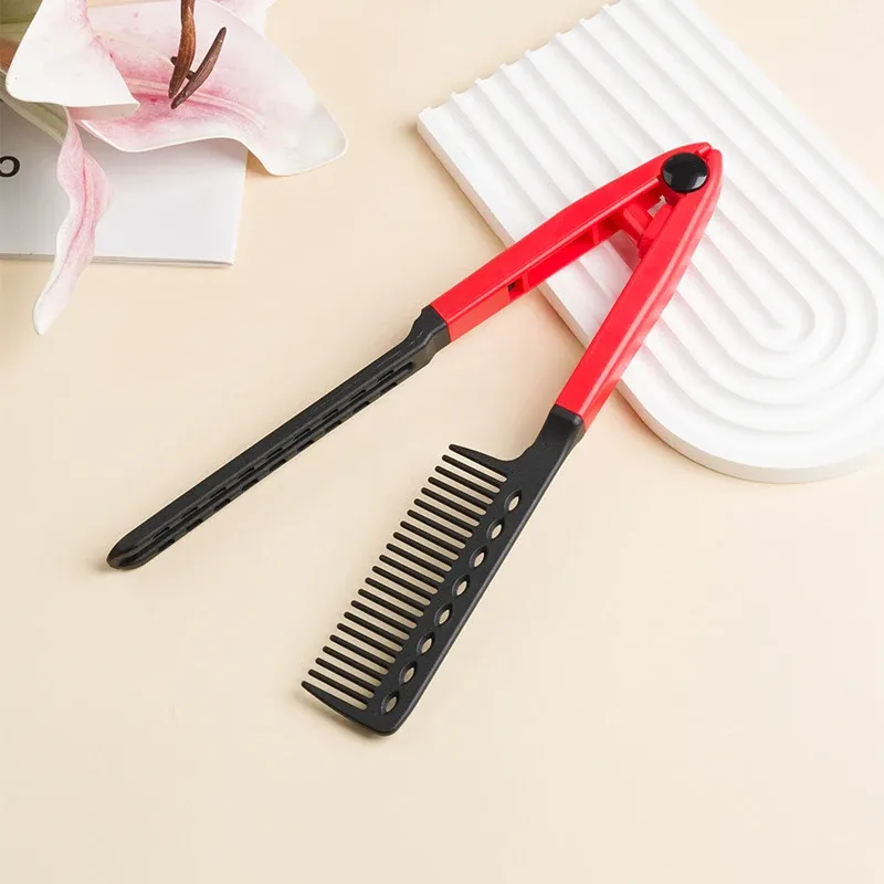 Brosse lissante de type V avec peigne naturel pour hommes et femmes 10