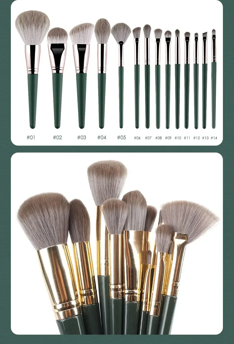 Pinceaux de maquillage poils doux