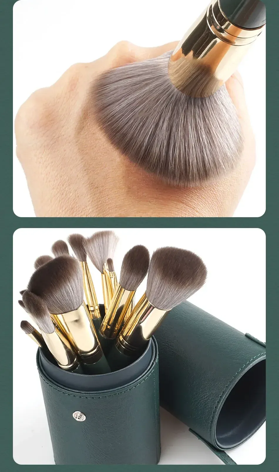 Pinceaux de maquillage vue rapprochée