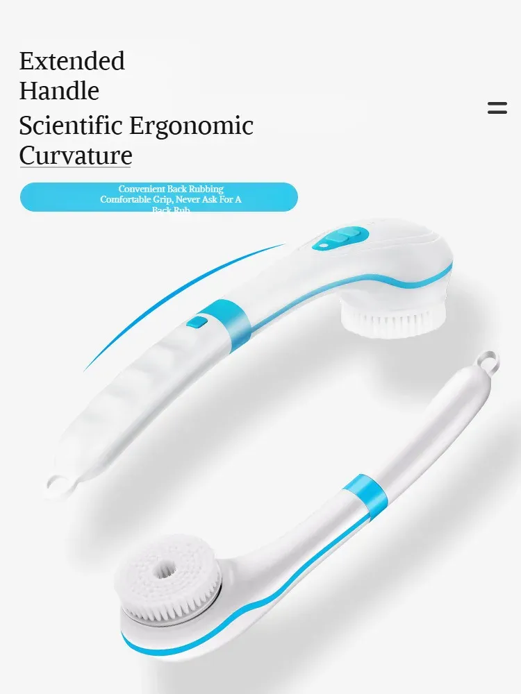 Brosse de bain électrique cinq en un, en utilisation