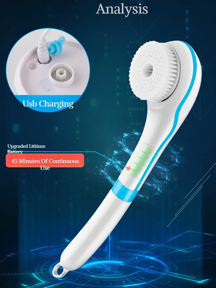Brosse de bain électrique cinq en un, présentation finale