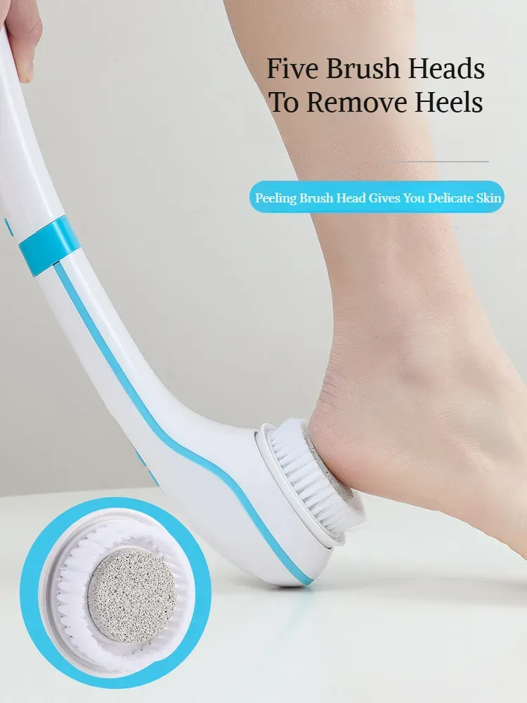Brosse de bain électrique cinq en un, finitions