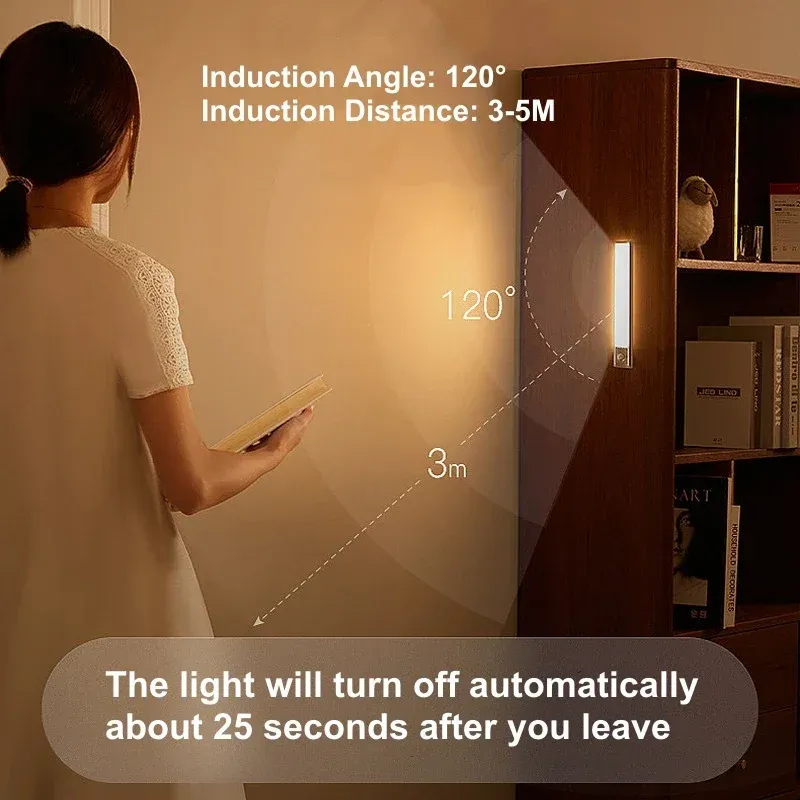 Lumière LED fixée sous une étagère