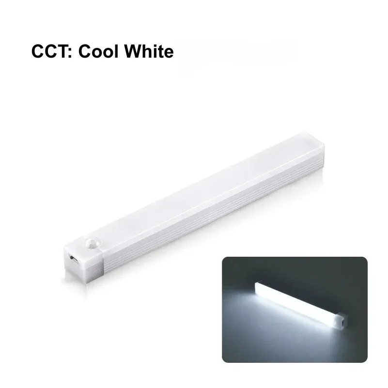 LED à détection de mouvement sans fil, rechargeable par USB, veilleuse pour armoire de cuisine et rangement 7