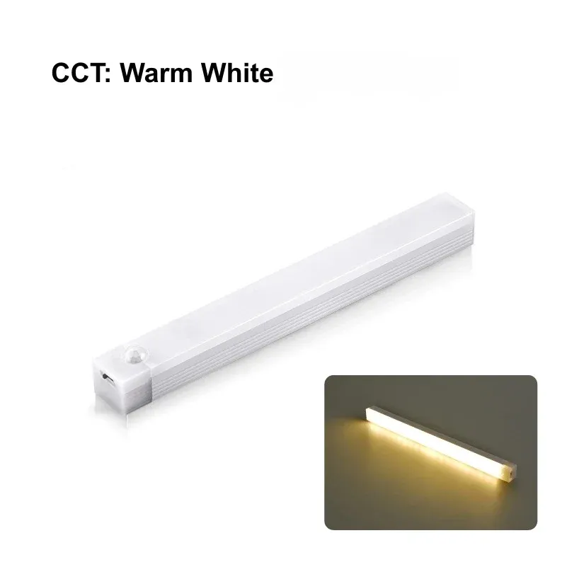 LED à détection de mouvement sans fil, rechargeable par USB, veilleuse pour armoire de cuisine et rangement 8