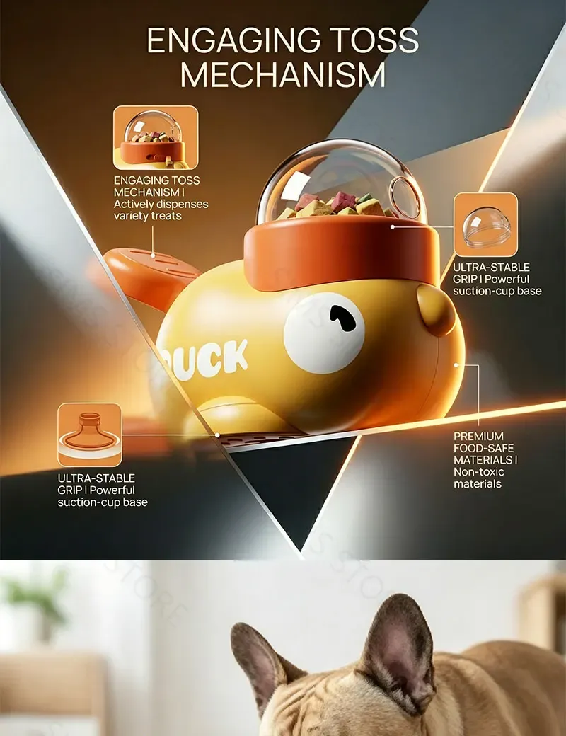 Jouet canard interactif en situation