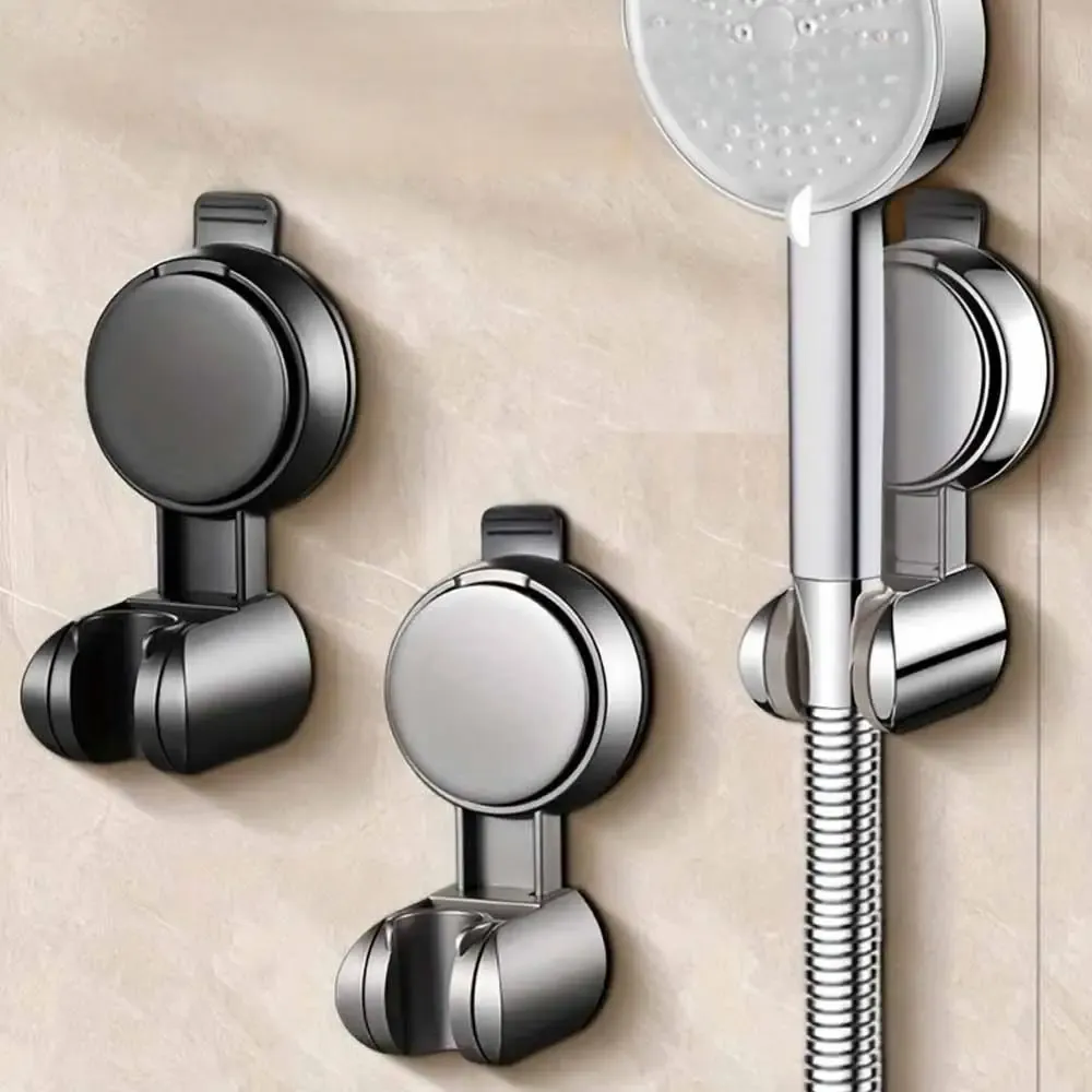 Support de pommeau de douche universel, 1 pièce, réglable, fixation adhésive forte, en ABS, montage mural, base étanche - Image 1