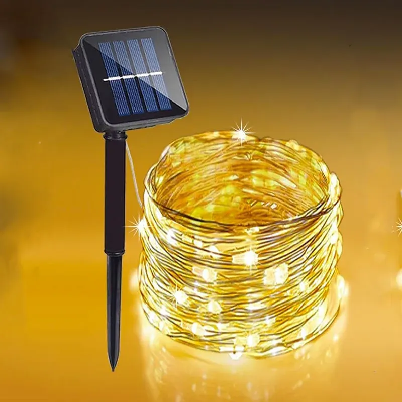 DegradLights - Guirlande lumineuse solaire étanche pour jardin et arbres, 8 modes d'éclairage 7
