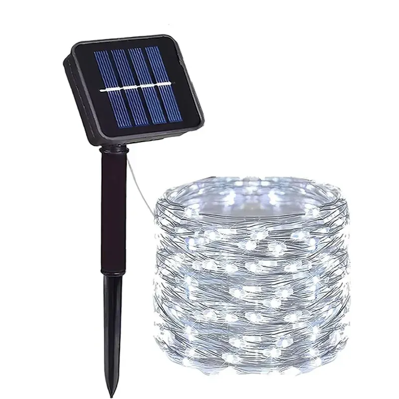DegradLights - Guirlande lumineuse solaire étanche pour jardin et arbres, 8 modes d'éclairage 10