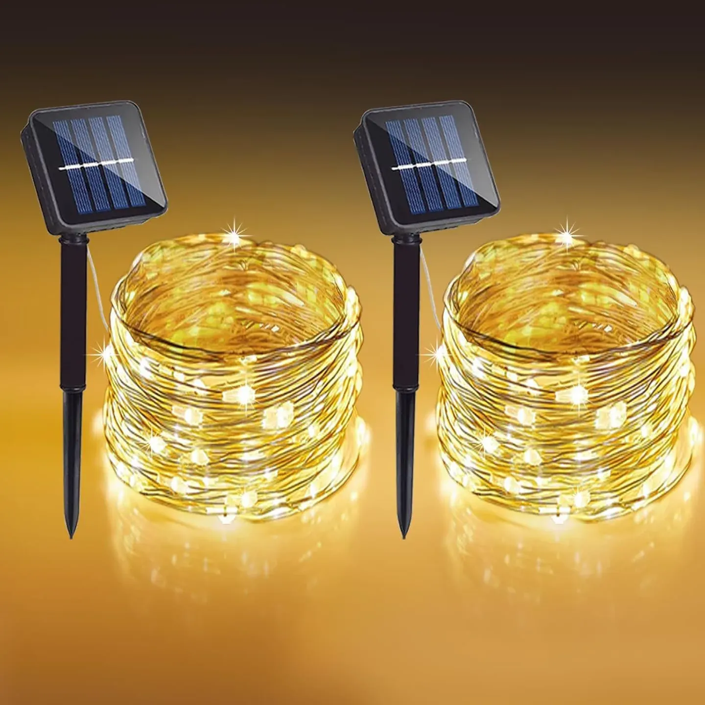 DegradLights - Guirlande lumineuse solaire étanche pour jardin et arbres, 8 modes d'éclairage 12