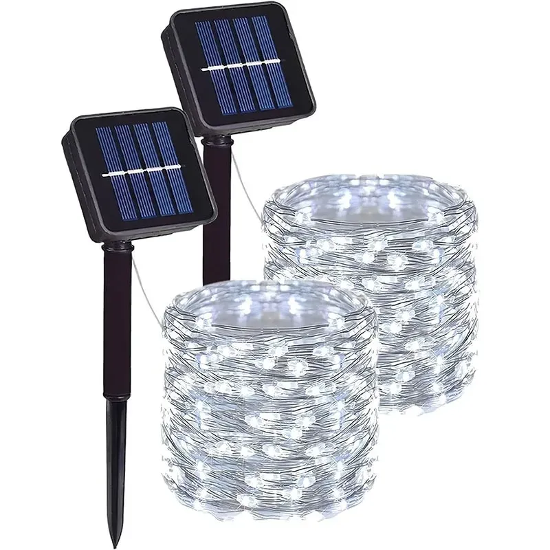 DegradLights - Guirlande lumineuse solaire étanche pour jardin et arbres, 8 modes d'éclairage 11