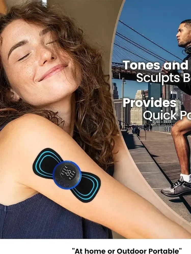 Masseur électrique cervical EMS, stimulateur de massage musculaire à basse fréquence, mini appareil de massage pour le dos, les cervicales et les mollets, soulagement des douleurs articulaires 3