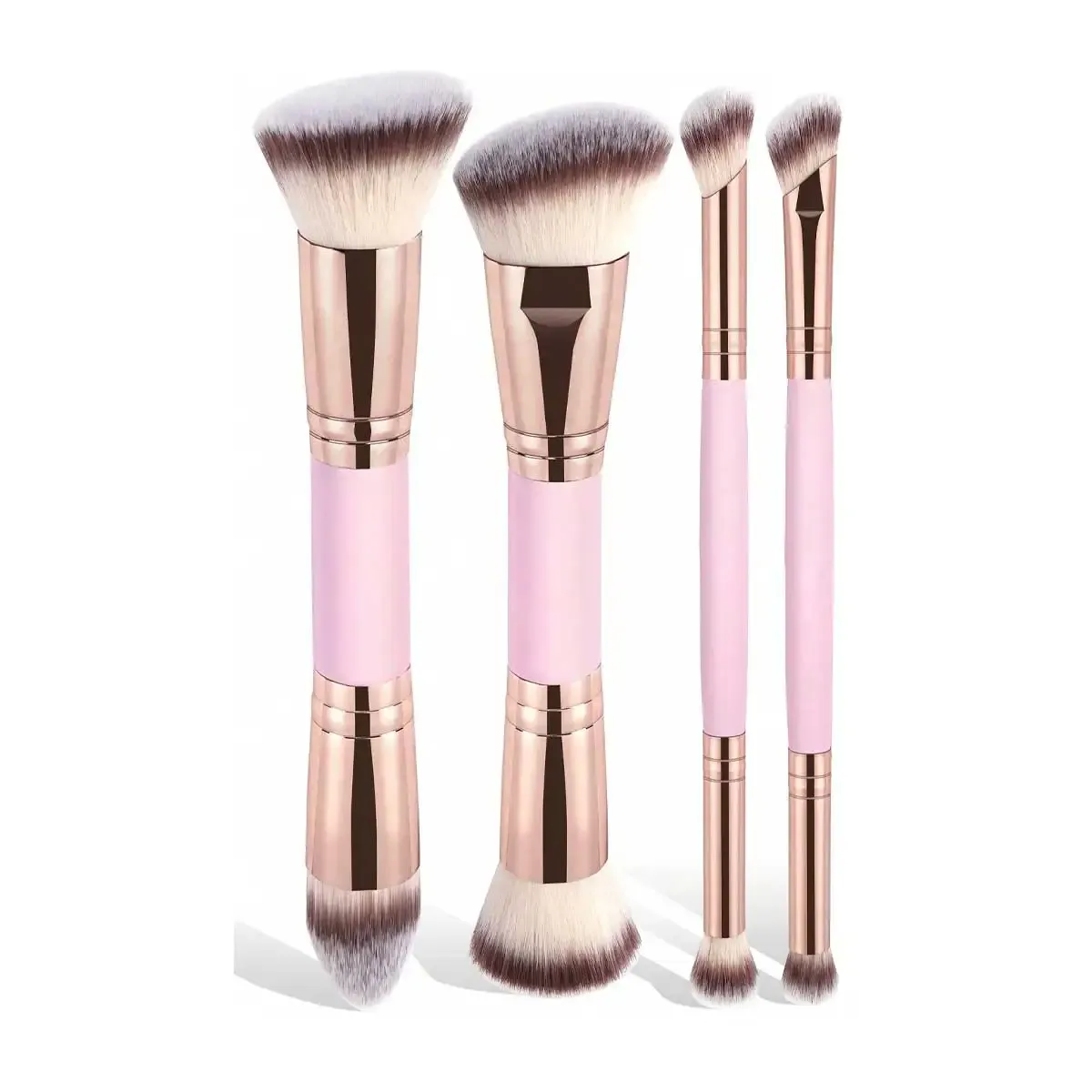 Ensemble de pinceaux de maquillage de base présenté dans son étui