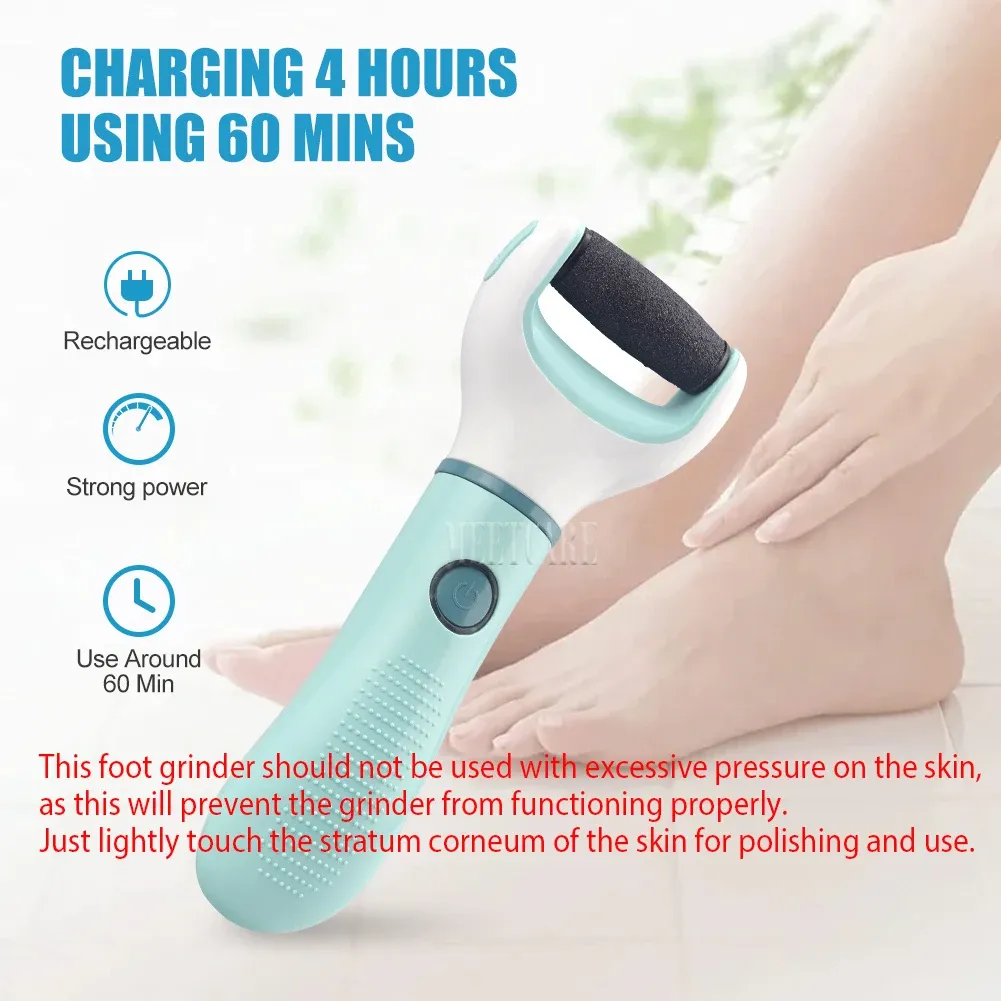 Lime électrique pour les pieds, éliminateur de peaux mortes, exfoliant pour les pieds, rasoir pour callosités, pédicure, éliminateur de peaux sèches et craquelées, outil de réparation des pieds 2