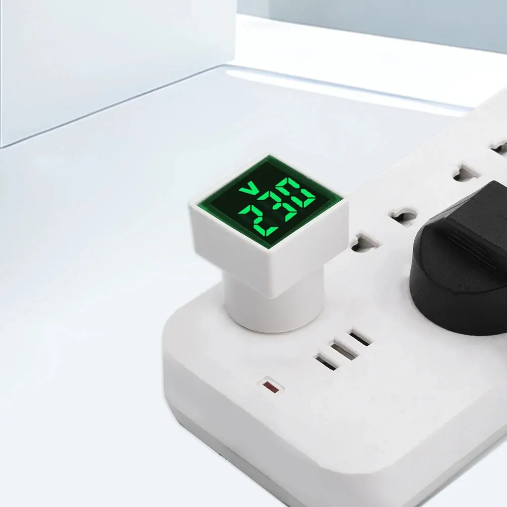 Indicateur de tension AC numérique, voltmètre numérique sans câblage, prise européenne, plage de mesure 50 à 500 V 5