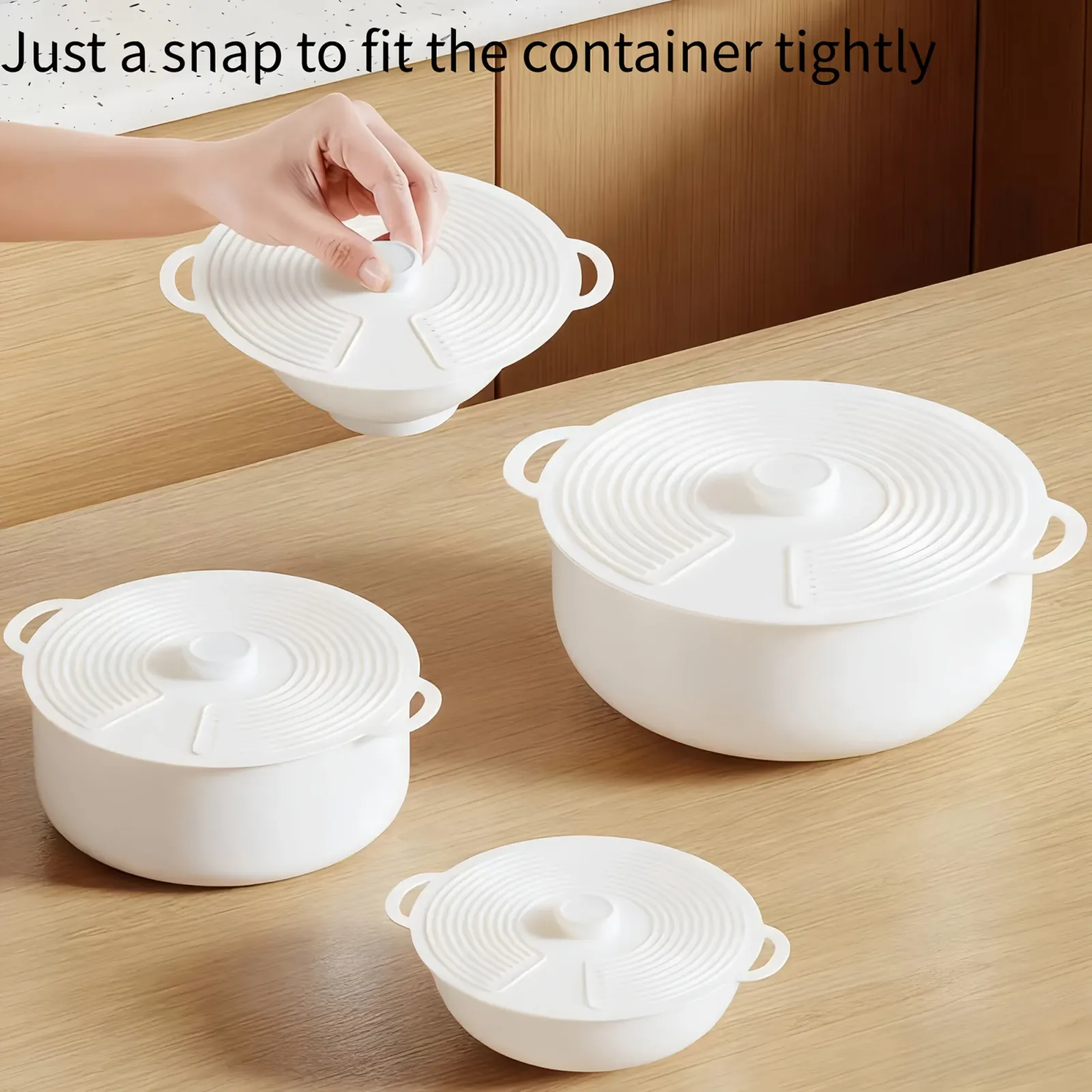 Couvercle en silicone en utilisation