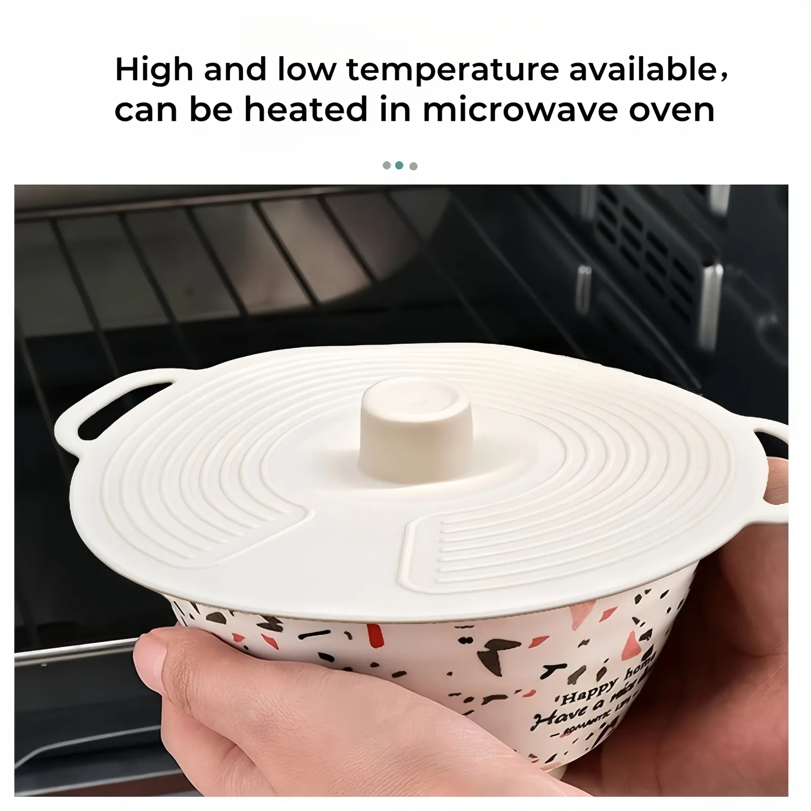 Couvercle en silicone pour micro-ondes