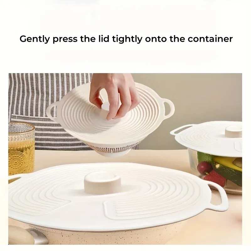 Couvercle en silicone en situation de cuisine