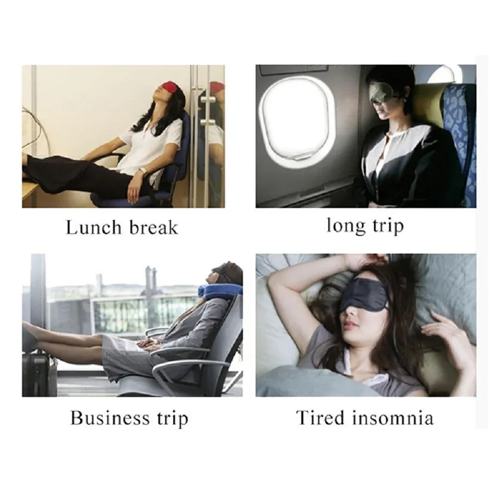 Masque de sommeil en soie, mise en situation