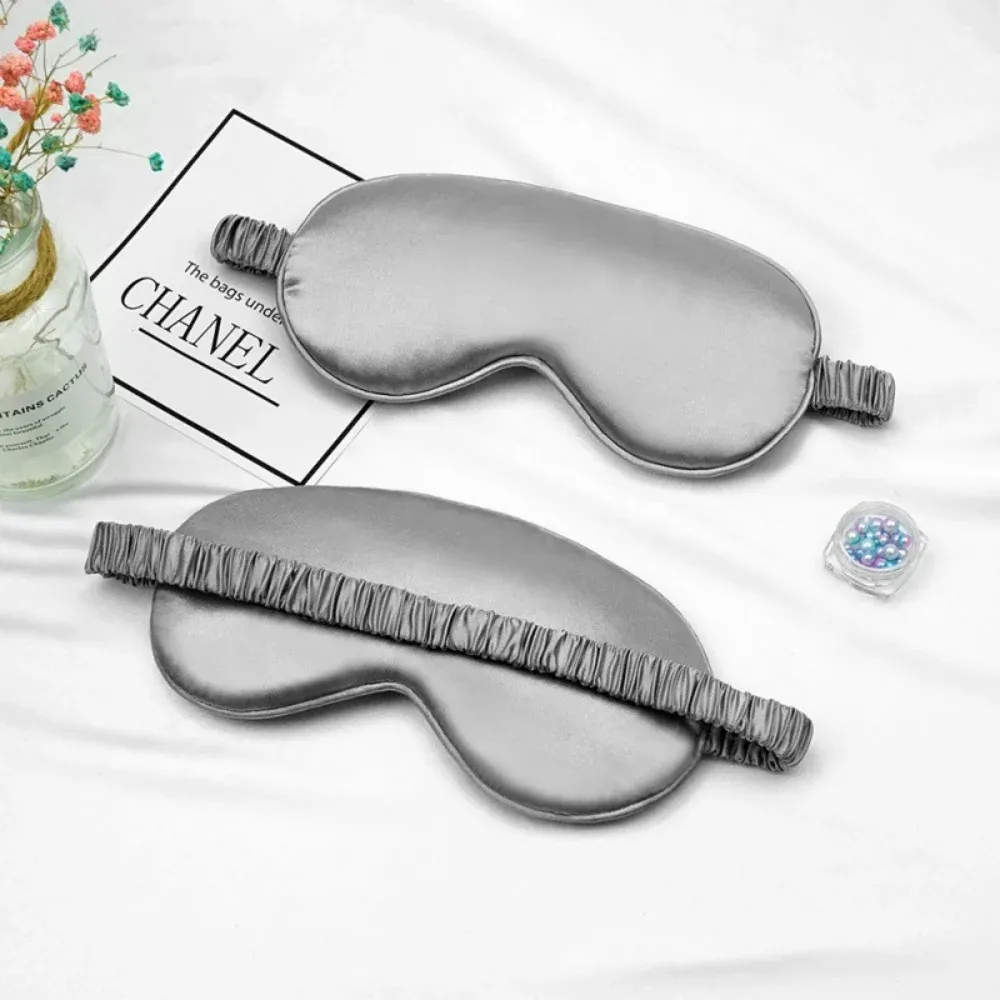 Masque de sommeil en soie douce, couvre-yeux ajustable à occultation totale, sans pression sur les yeux 12