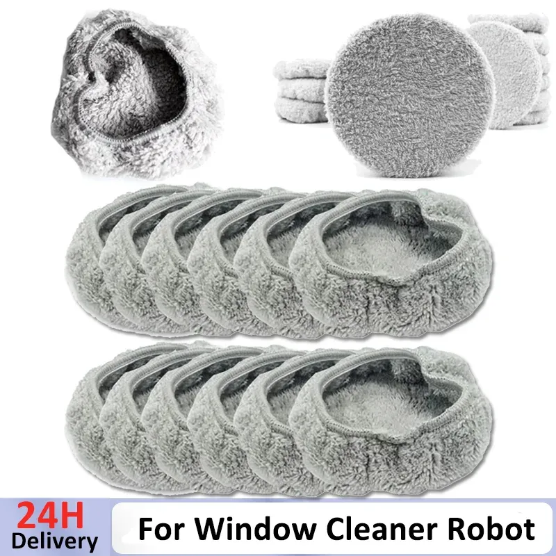Chiffon en microfibre réutilisable de 14,5 cm pour robot nettoyeur de vitres et robot aspirateur 2