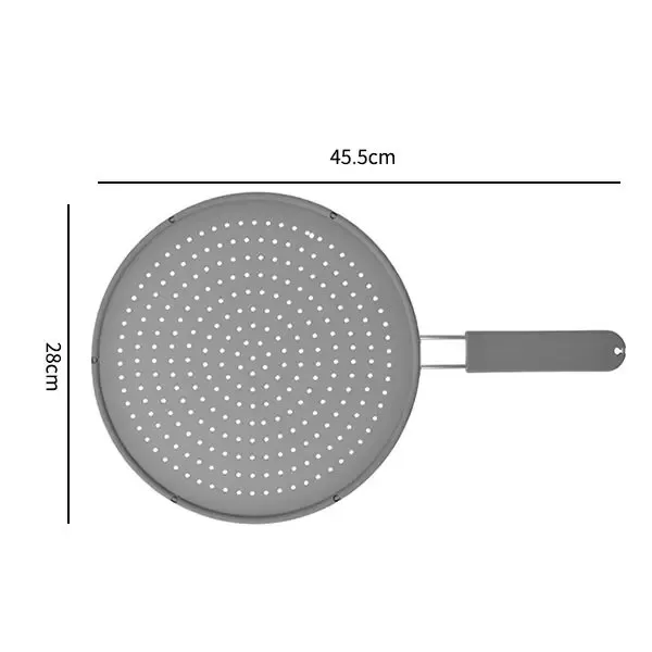 Écran anti-projections en silicone pour cuisine avec poignée, résistant à la chaleur, protection contre les projections d'huile, couvercle de poêle 8