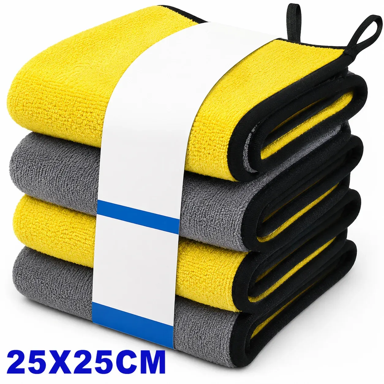 Lot de 1 à 4 chiffons de nettoyage en microfibre pour voiture, doux, séchage rapide, pour vitres et miroirs, chiffons de nettoyage double couche pour la maison, 500 GSM 29